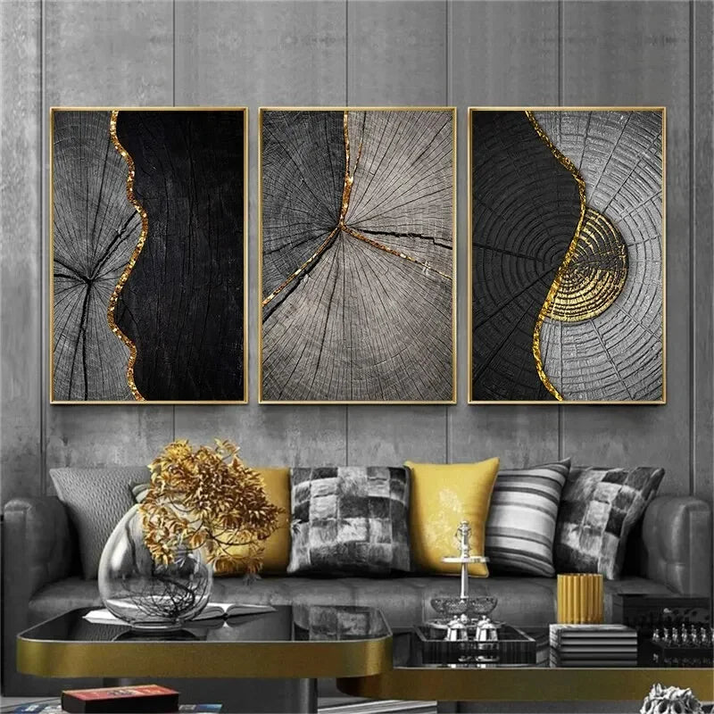 Abstract Gold Black Posters