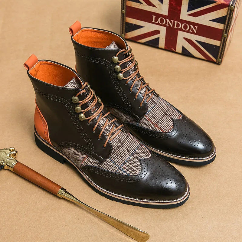 Semalam Retro Leather Boots