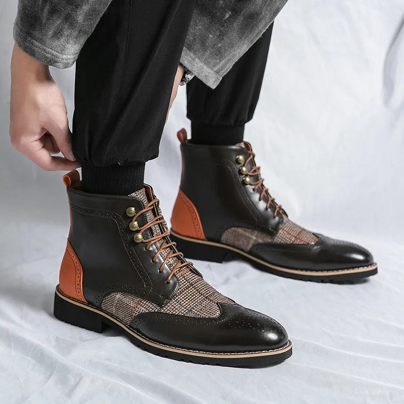 Semalam Retro Leather Boots