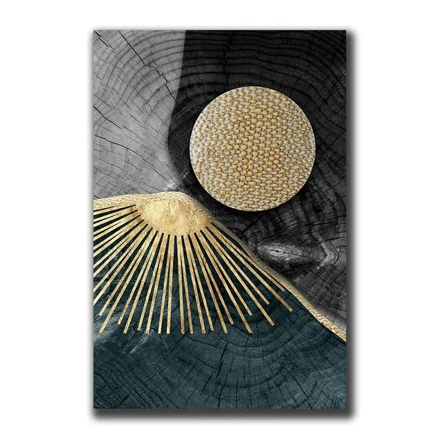 Abstract Gold Black Posters