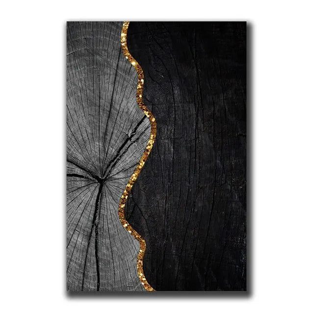 Abstract Gold Black Posters